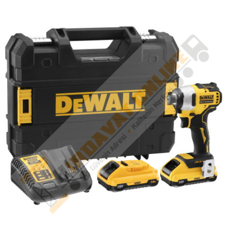 DEWALT DCF809L2T 18V 3AH KOMPAKT KÖMÜRSÜZ AKÜLÜ DARBELİ TORNAVİDA