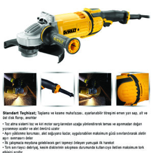 Dewalt DWE4579-QS Büyük Taşlama 2600W 230mm 6500 DevDak