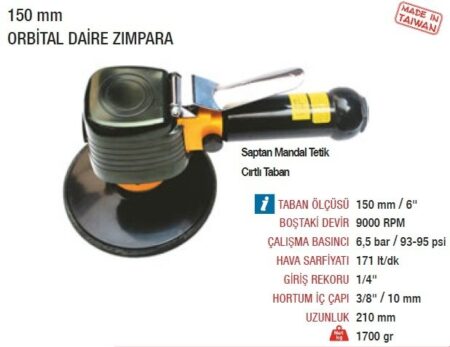 YAMA Havalı Daire Zımpara 150 MM (2)