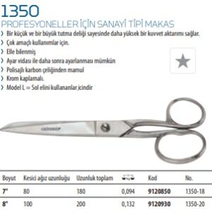 1350 Profesyoneller için Sanayi Tipi Makas (2)