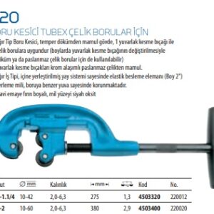220 Boru Kesici Tubex Çelik Borular için (2)