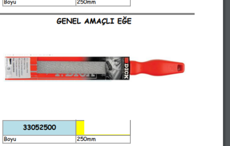 33052500 GENEL AMAÇLI EĞE