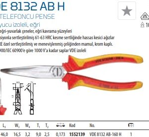 VDE 8132 AB H Telefoncu Pense (2)